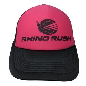 Rhino Rush Snapback Trucker Hat Multi One Size Adjustable Mesh Back Printed